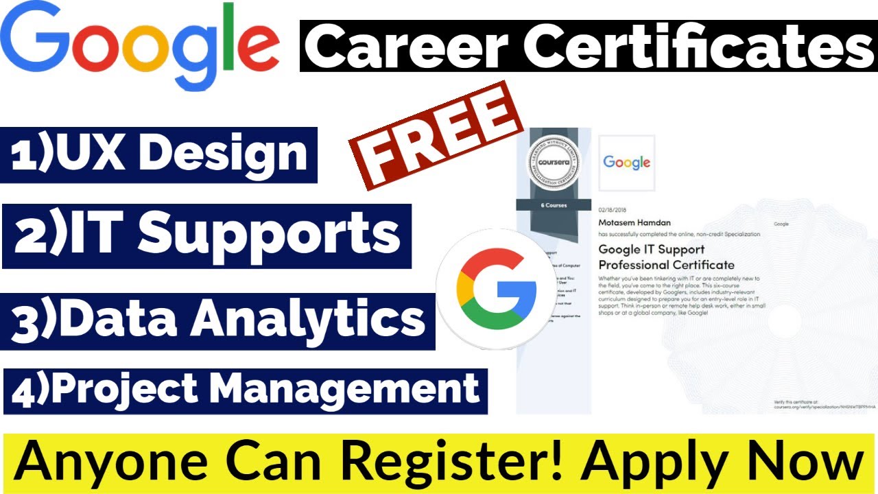 Google Free Online Courses| Google Career Certificates – Courses